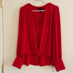 BCBG Red Blouse